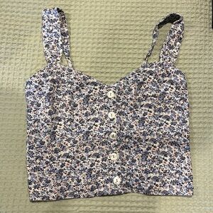 Abercrombie linen crop cami size S
